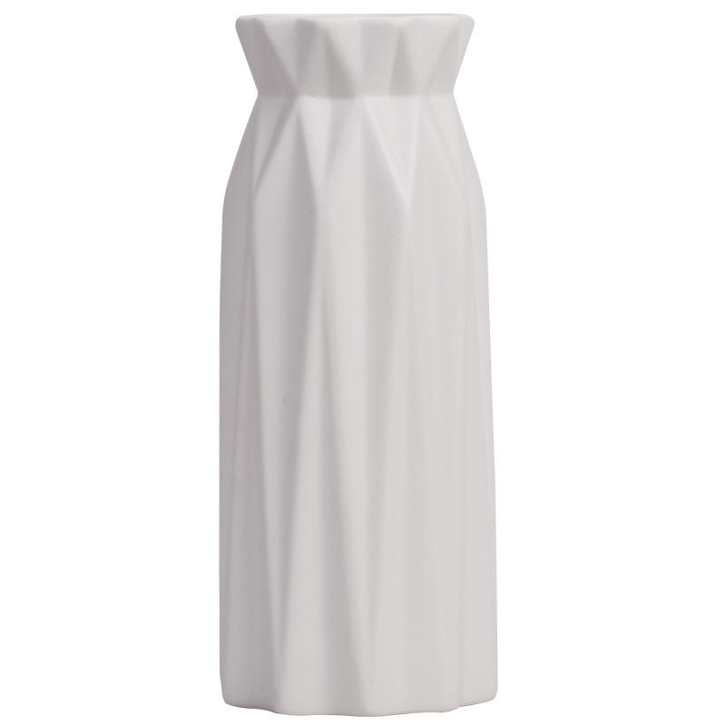 VASE 5,5 x 5,5 x 20,5 cm Keramik - Weiß, Keramik (6cm) - LIBRATON