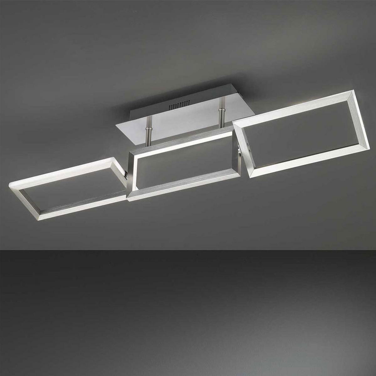 LED DECKENLEUCHTE Alu Silber Beweglich - Silberfarben, Metall (81.5/12/21cm) - Wofi