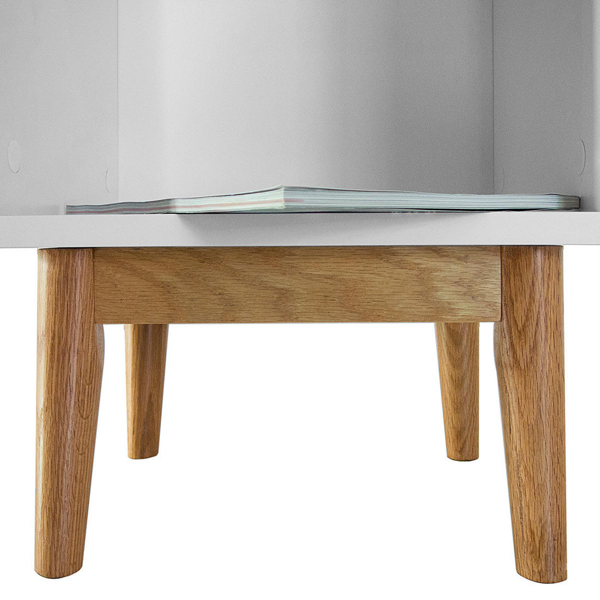 BÜCHERREGAL - Weiß / Eiche - Eichefarben/Weiß, Holzwerkstoff (38/170/32cm) - home24