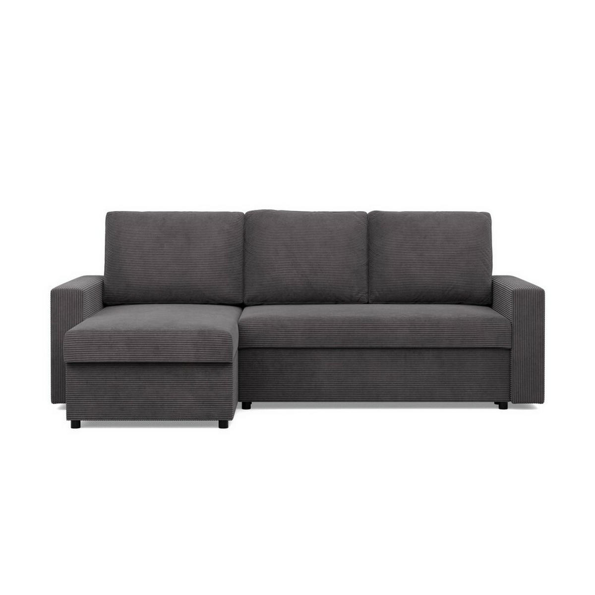 ECKSOFA Neo mit gerader Armlehnen dunkelgrau - Dunkelgrau, Textil (231/140cm) - SIMKAM Furniture