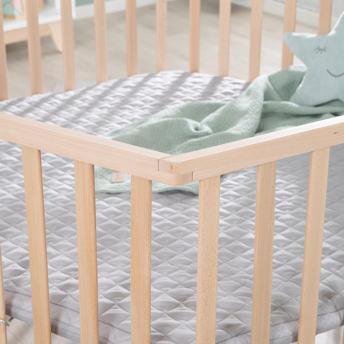 LAUFGITTER 6-eckig, roba Style grau - Naturfarben, Holzwerkstoff (118.5/72.5/103.5cm) - Roba