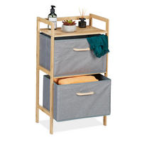 BADREGAL - Hellbraun, Holz/Wellpappe (43/76/27cm) - Relaxdays