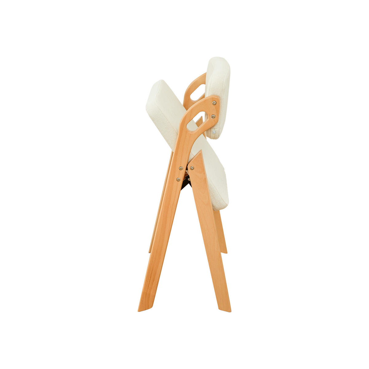 KLAPPSTUHL DE-36858 4er-Set mit Buchenholzgestell Beige - Beige, Holz (52/77/59cm) - ComfortXL