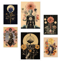 POSTER Set Mit 6 Mystischen Esoterischen In Pastelltönen A3 & A4 Rahmenlos - Klar, Papier (29/3cm) - Nacnic