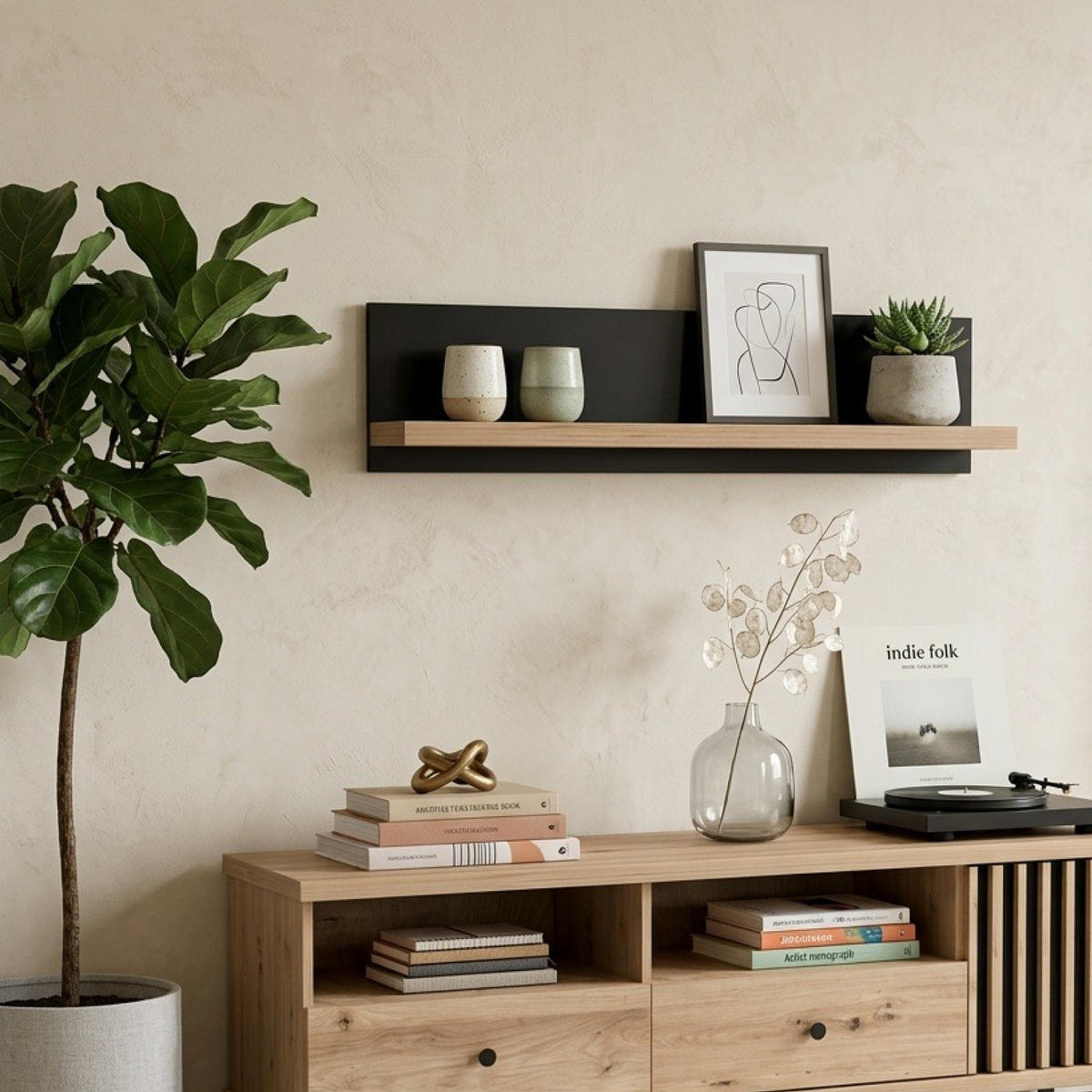 WANDBOARD Cali C-9 120 x 32 x 18 cm Eiche Artisan - Eiche Artisan, Holzwerkstoff (120/32/18cm) - Koseto