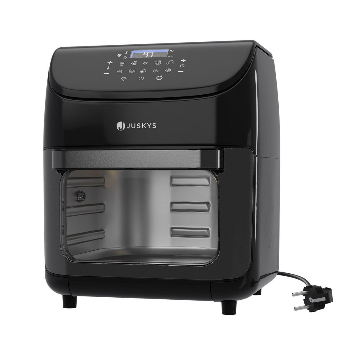 HEISSLUFTFRITTEUSE 12 L - Schwarz, Kunststoff (32/38/34cm) - Juskys