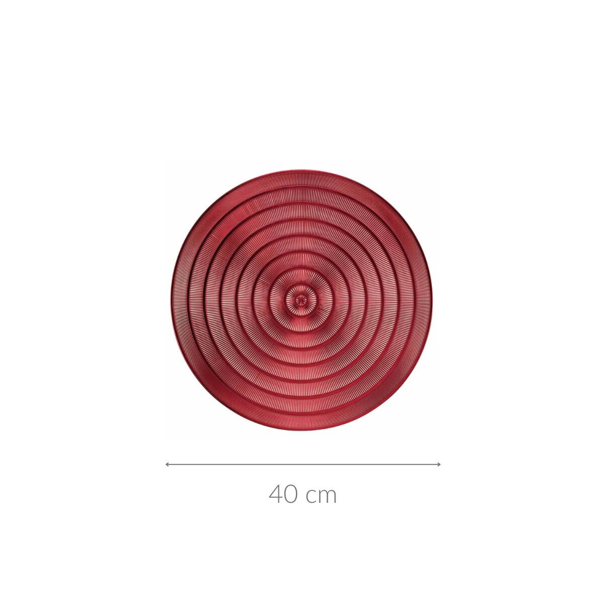 TISCHUNTERLAGE Metallisch Ø 40 cm - Rot, Kunststoff (40cm) - Douceur d´intérieur