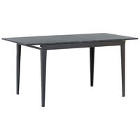 ESSTISCH 120-160/80/77 cm Schwarz Rechteckig Norley - Schwarz, Holzwerkstoff (160/80/77cm) - Beliani