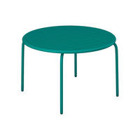 GARTENTISCH rund - D. 110 cm - Metall - Blau - MIRMANDE von MYLIA - Blau, Metall (110/110/74cm) - Vente-Unique