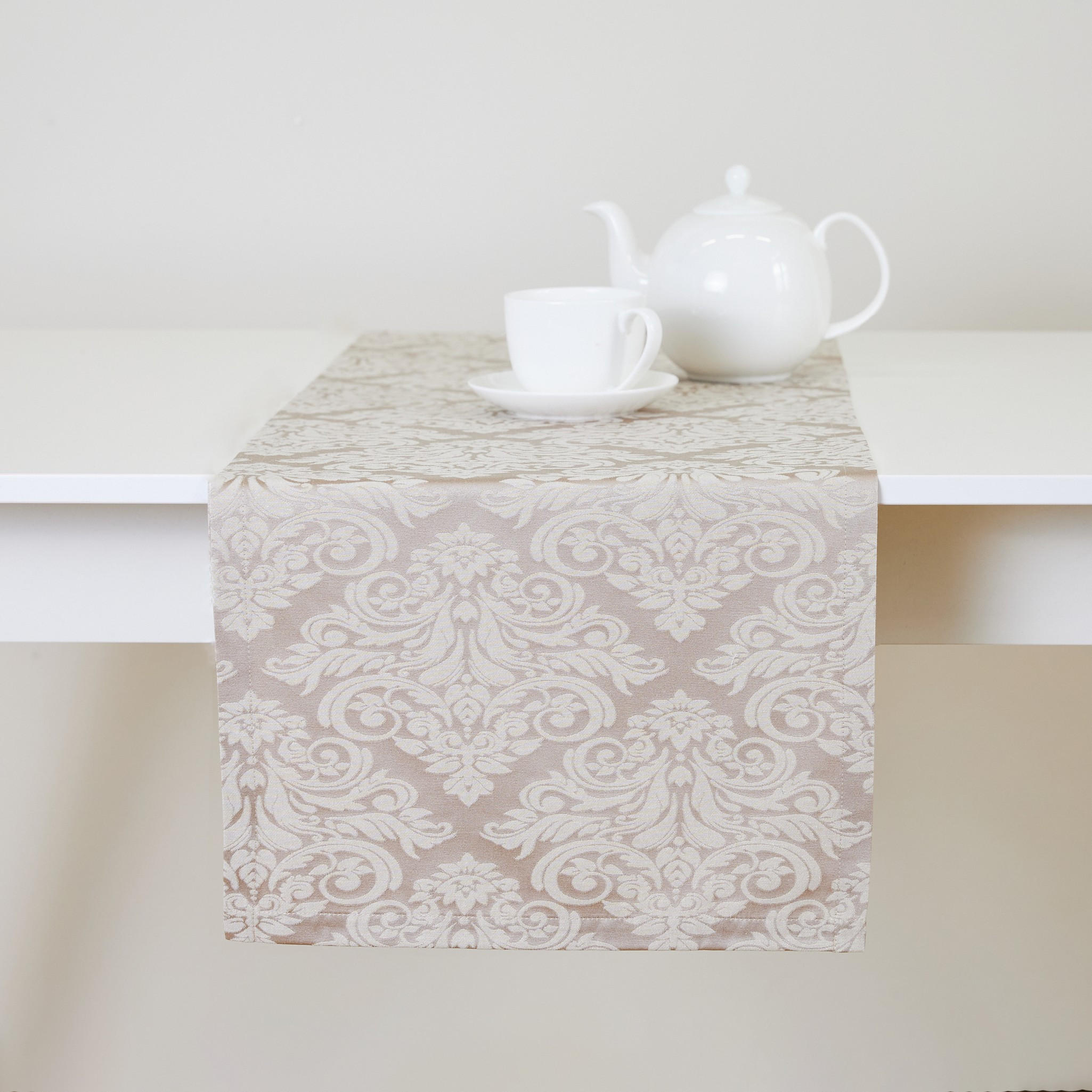 TISCHLÄUFER Cotini - Beige, Textil (180/40/1cm) - home&you