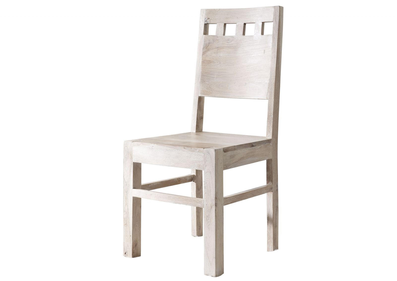 STUHL Massivholz 45 x 45 x 100 cm beige NATURE WHITE #120 - Beige, Holz (45/100/45cm) - Massivmoebel24