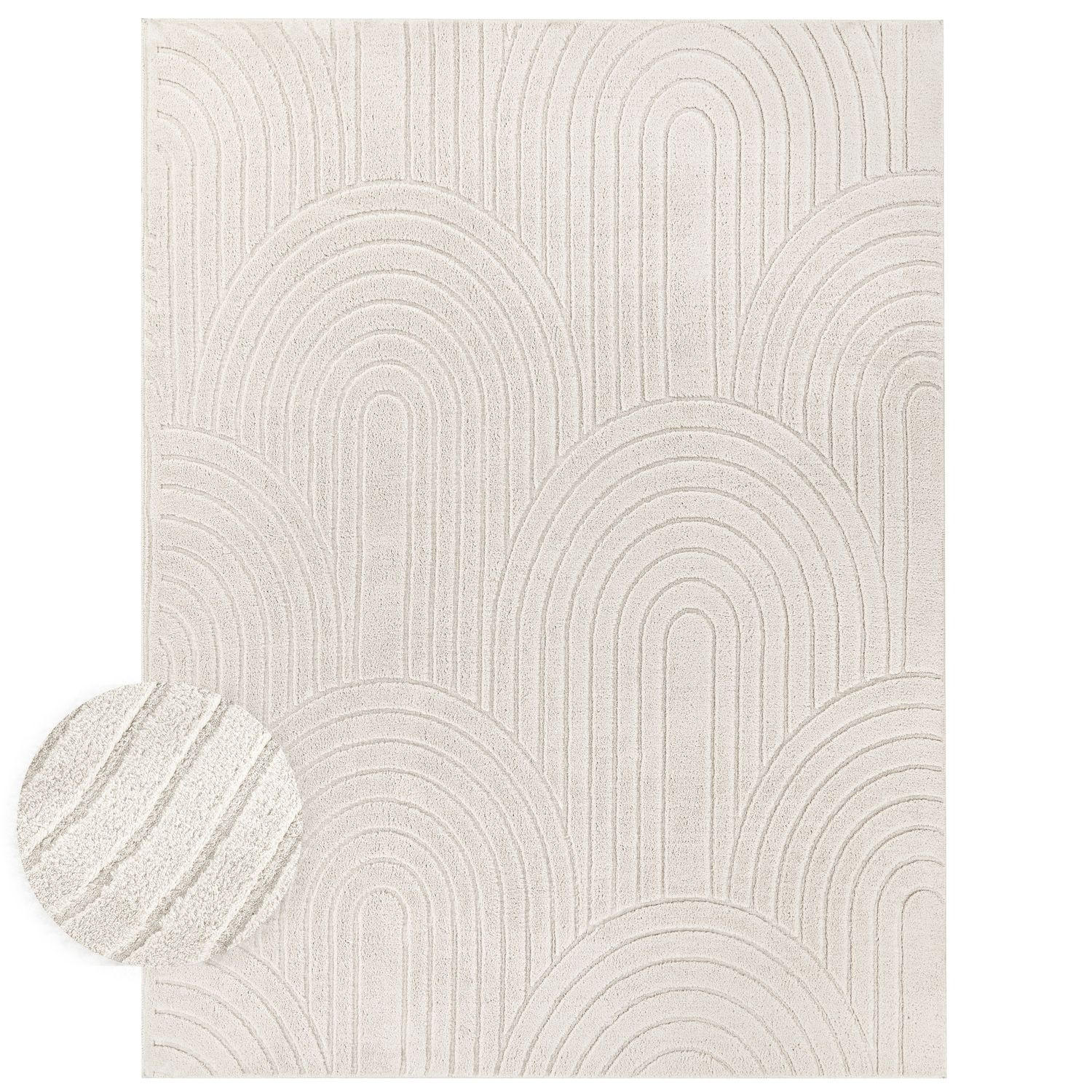 HOCHFLORTEPPICH Creme 200 x 280 cm - Creme, Kunststoff (200/280cm) - TT Home