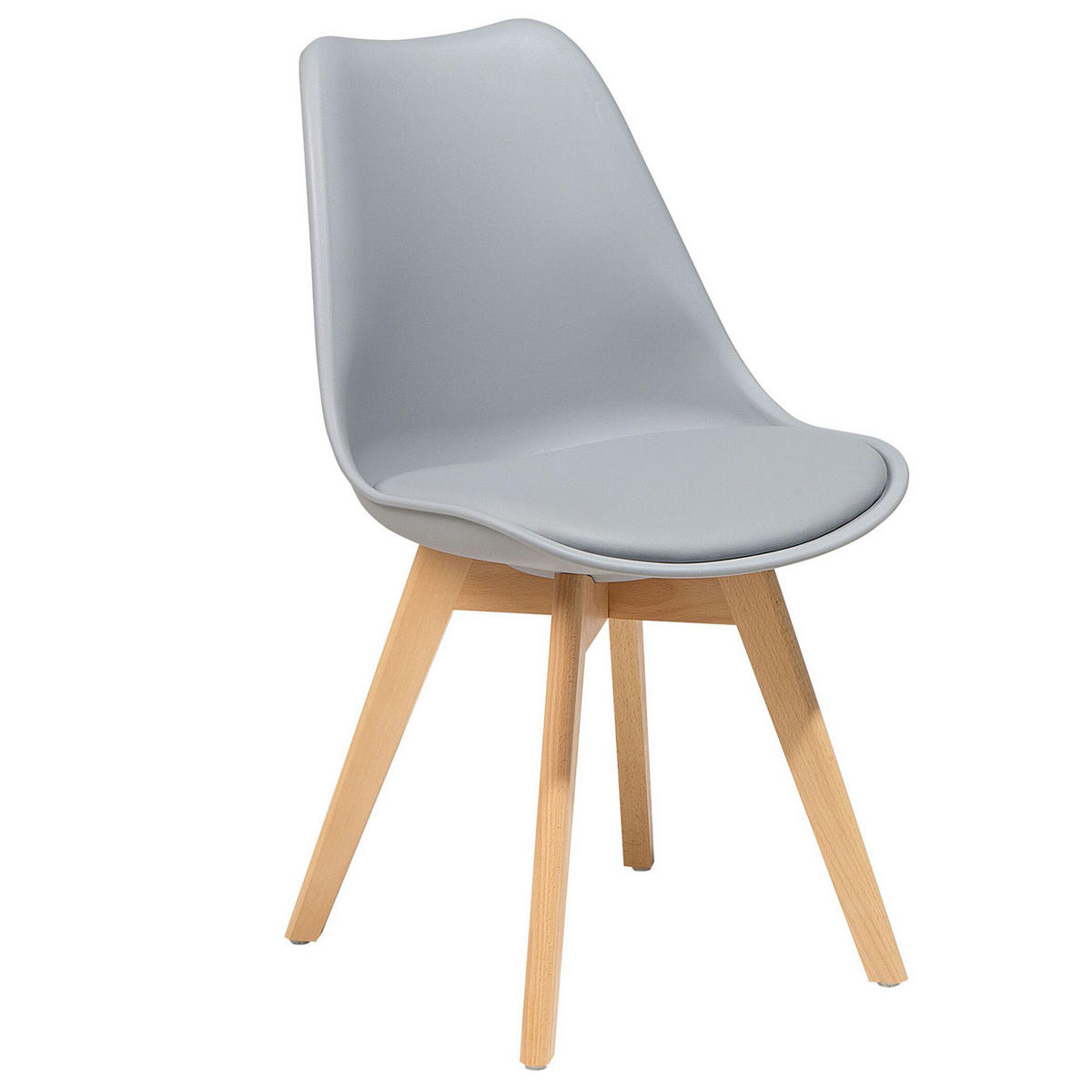 PRACOVNÍ STOLIČKA sada 2 ks Plast Šedá Dakota II - šedá, dřevo/textil (47/82/43cm) - Beliani