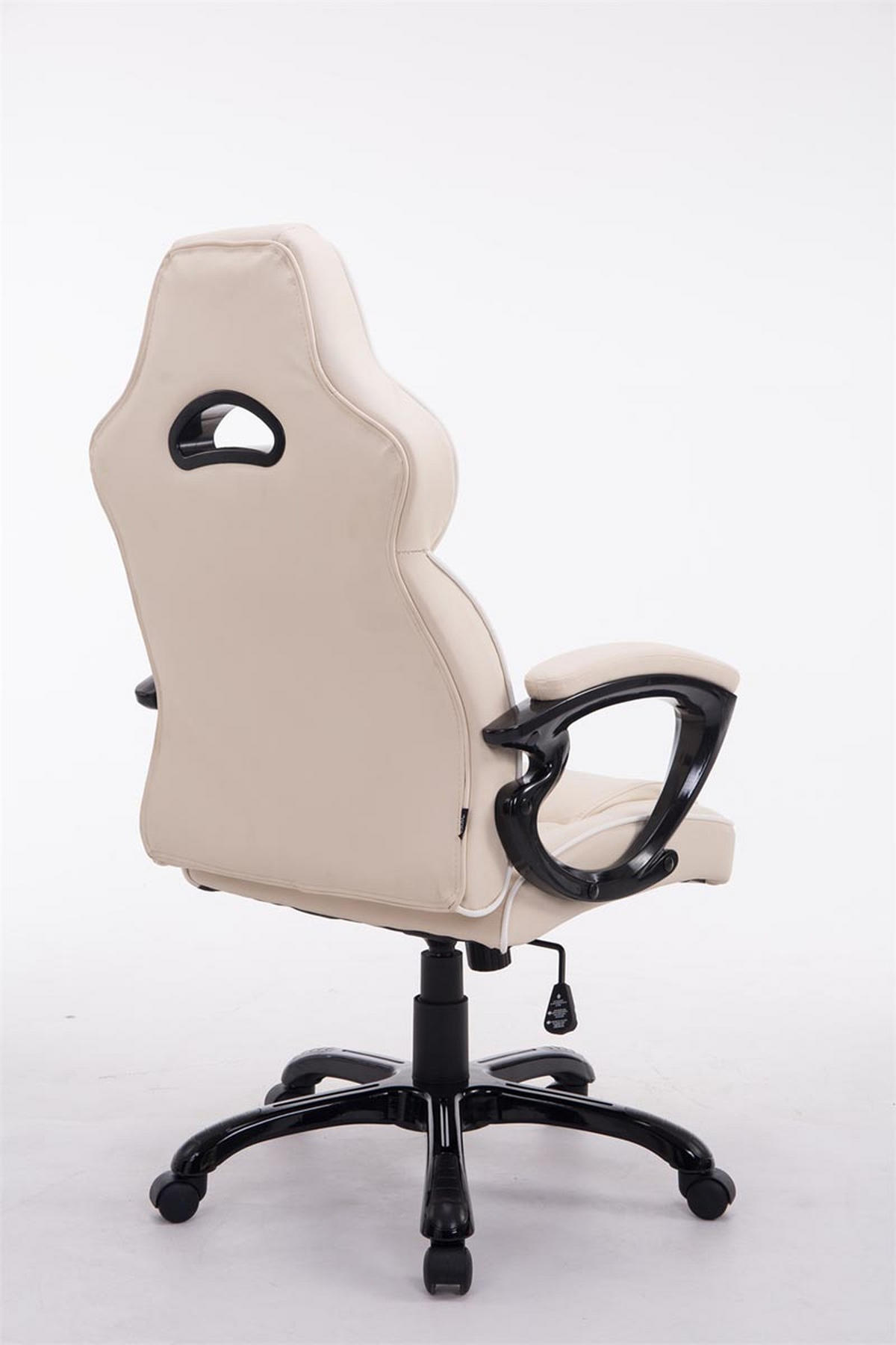 BÜROSTUHL Bigo 180, Kunstleder Creme - Creme, Kunststoff/Textil (66/124/72cm) - TPFLiving