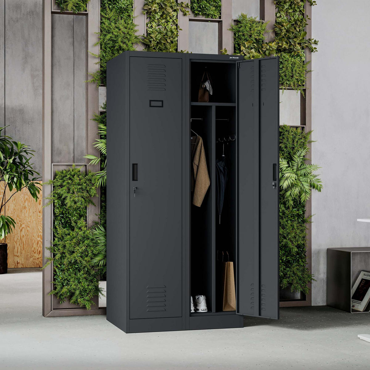 METALL-ARBEITSSCHRANK KACPER D600 - Anthrazit, Metall (80/180/60cm)