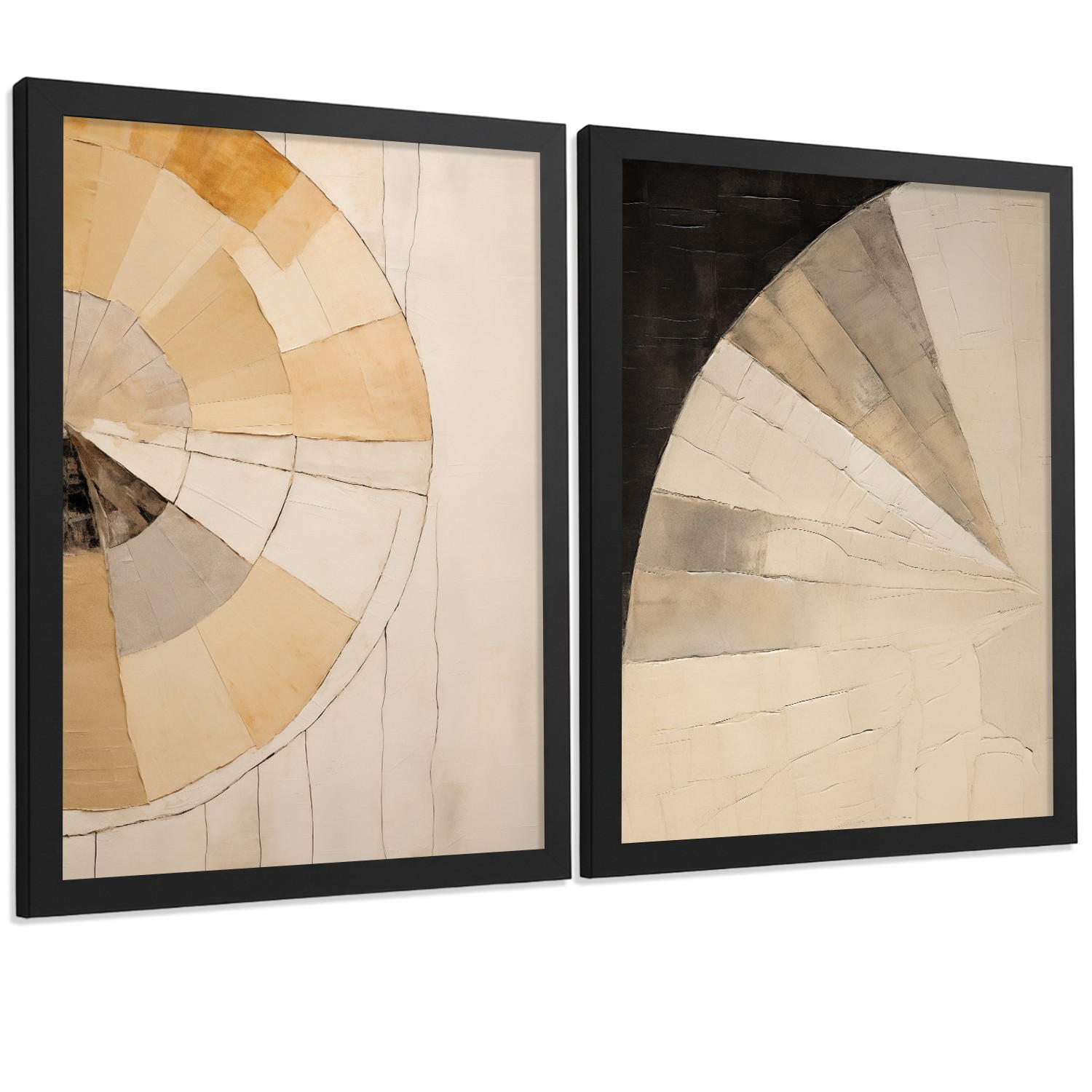 Nacnic PLAKAT Sada 2 Black Abstract A3 Černý rám