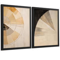 PLAKAT Sada 2 Black Abstract A3 Černý rám - černá, papír (29.7/1/42cm) - Nacnic