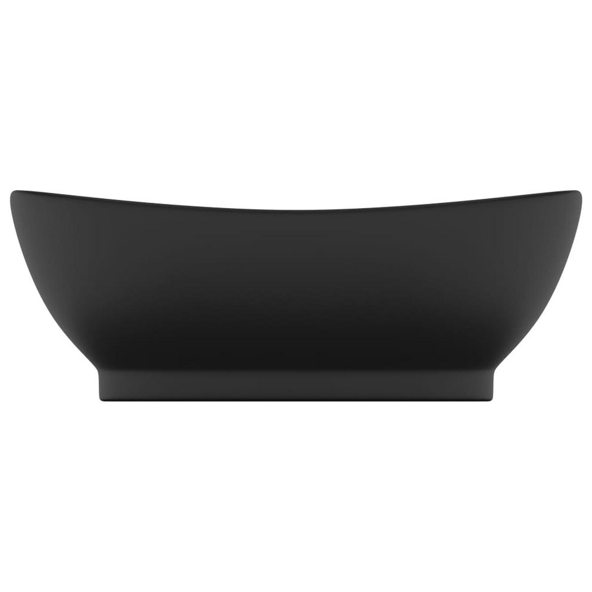 WASCHBECKEN Langenbach 58.5/39/21 cm - Schwarz, Keramik (58.5/21/39cm) - Nettlife