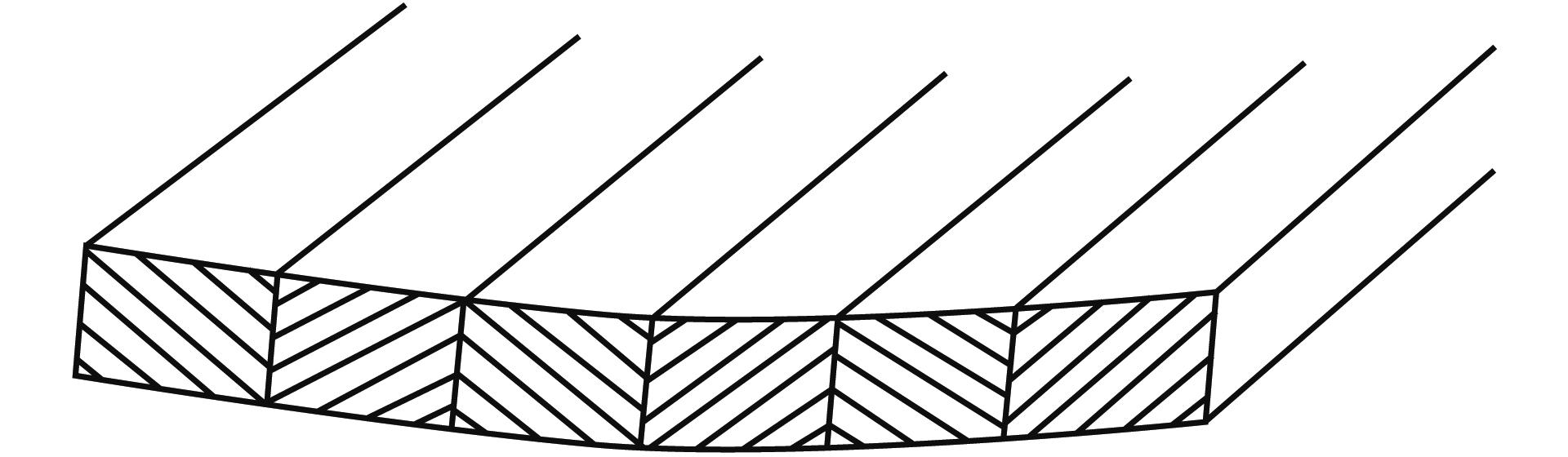 Gebogenes Holz