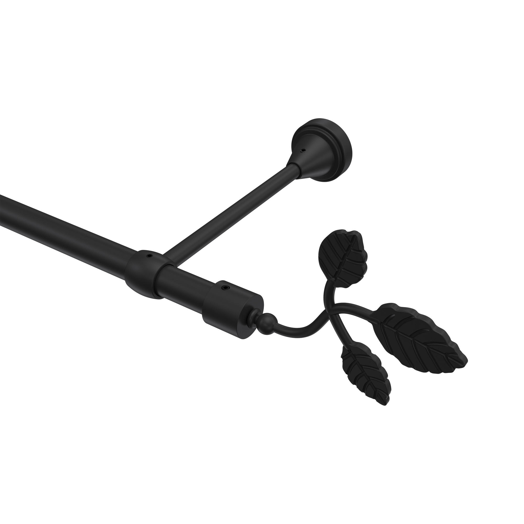 GARDINENSTANGE Primus Alessia 140 cm, 1-läufig (ohne Ringe), 16 mm Ø Schwarz - Schwarz, Metall (140cm) - INTERDECO