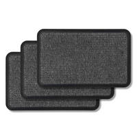FUSSMATTE AUßEN BORDER STAR 3ER SET - Grau, Textil (40/60cm) - Astra