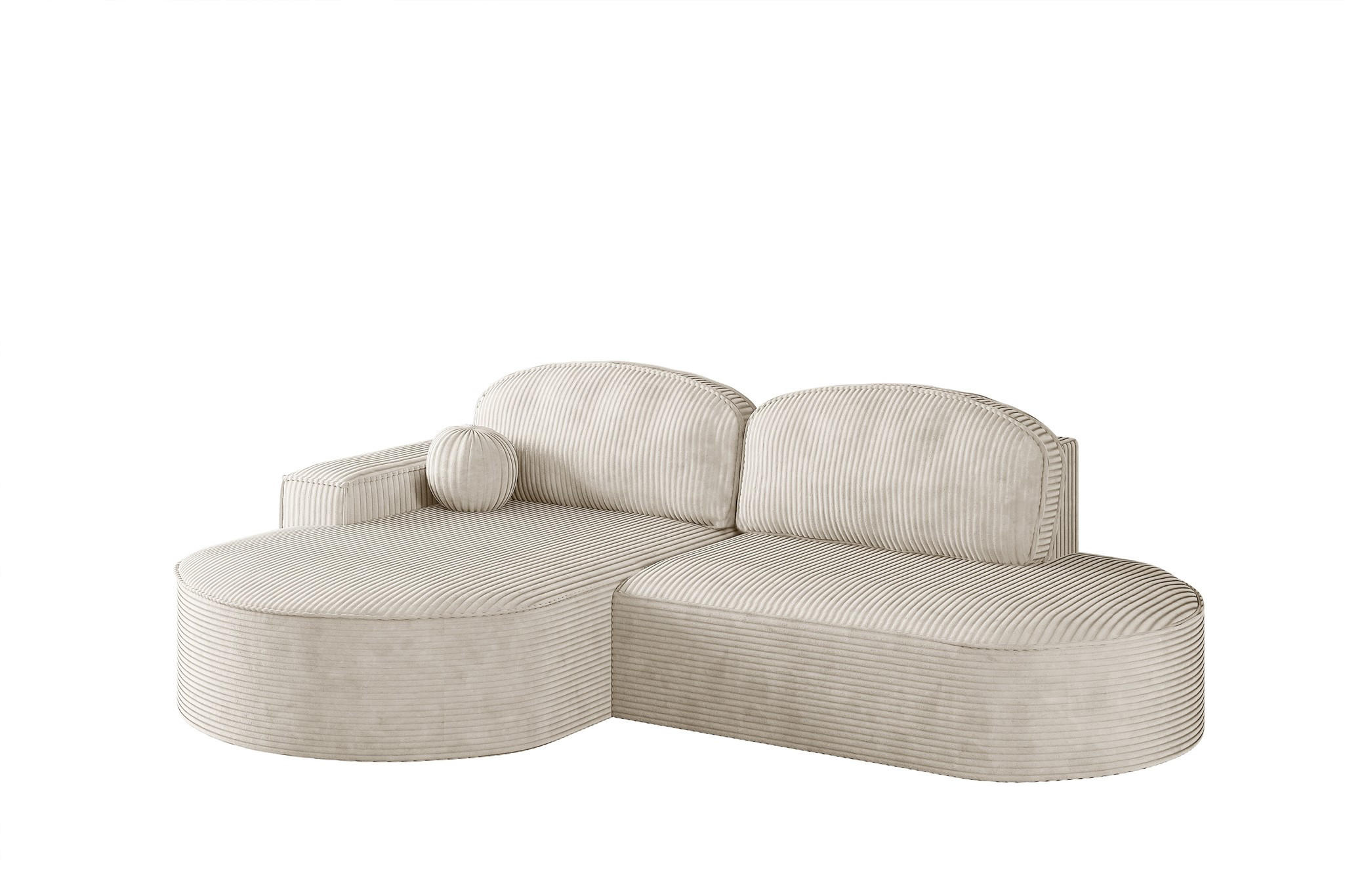 ECKSOFA Girona Mit Schlaffunktion - Weiß, Holzwerkstoff/Textil (278/179cm) - Fun Möbel