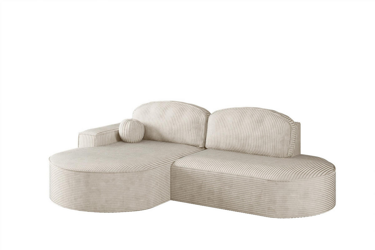 ECKSOFA Girona Mit Schlaffunktion - Weiß, Holzwerkstoff/Textil (278/179cm) - Fun Möbel