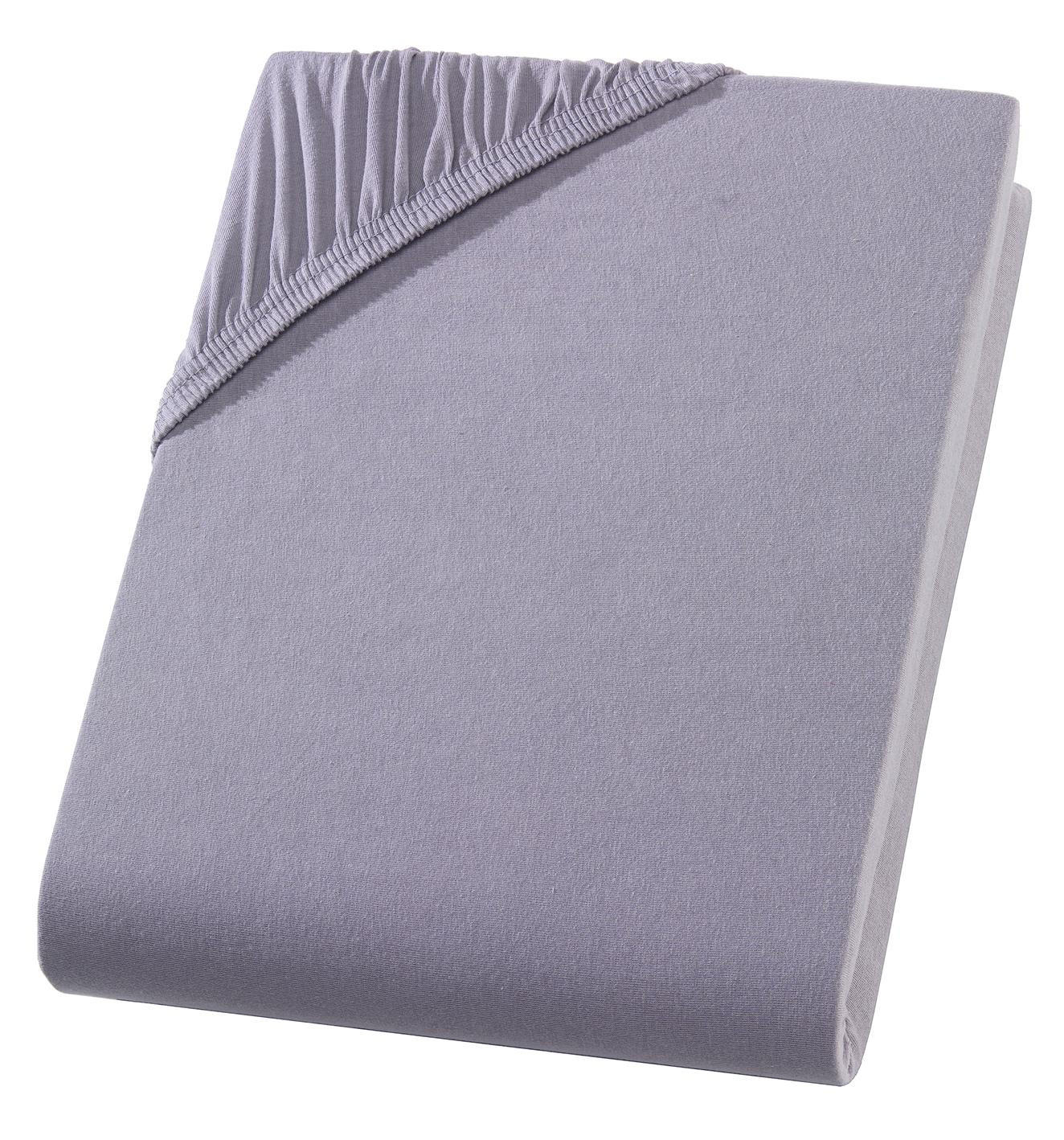 TOPPER-SPANNBETTLAKEN Jersey Bettlaken 160x200 cm Grau - Grau, Textil (160/200cm) - Carpe Sonno