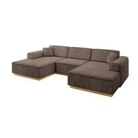 WOHNLANDSCHAFT IREA-U1-v2 - 297x165x81 cm Braun - Braun, Holzwerkstoff/Textil (297/81/165cm) - ALTDECOR