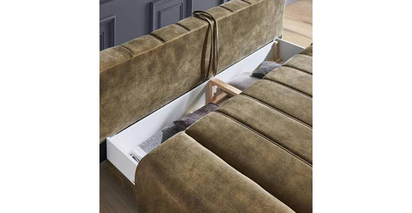 SCHLAFSOFA mit Stoffauswahl, Rücken echt, Schlafen auf Sitzhöhe Webstoff Olivgrün - Schwarz/Olivgrün, Design, Holz/Textil (206/77-87/102cm) - Novel