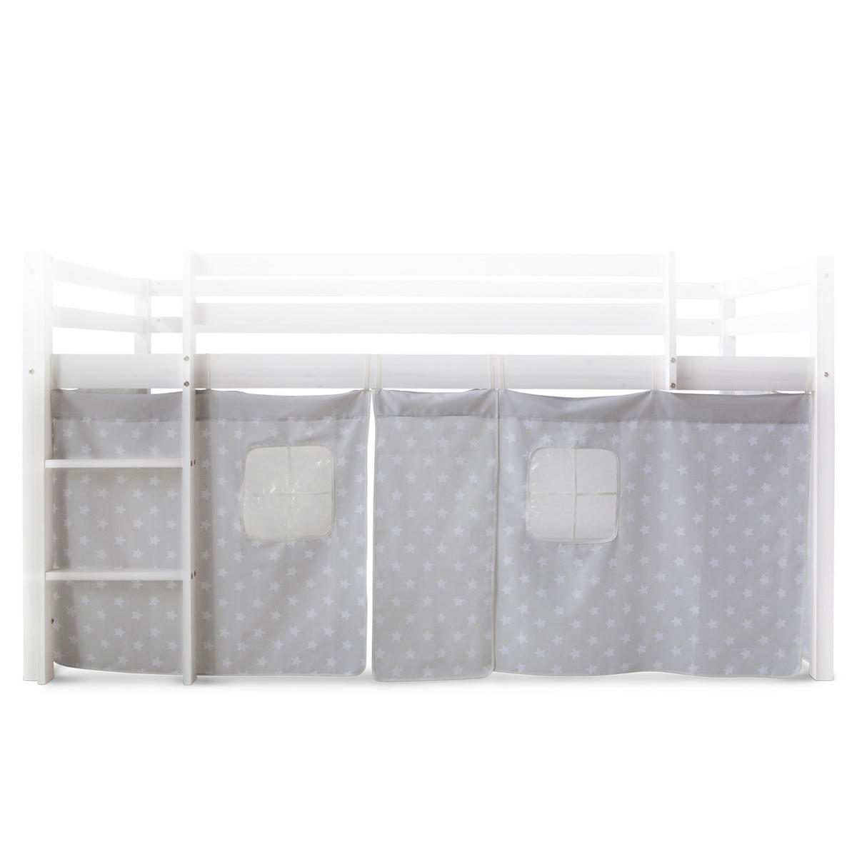 VORHANG für Hochbett Sterne - Grau, Textil (196/86/1cm) - Homestyle4u