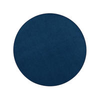 TREND VELOURS TEPPICH JOY RUND - Dunkelblau, Textil (133/133cm) - Snapstyle