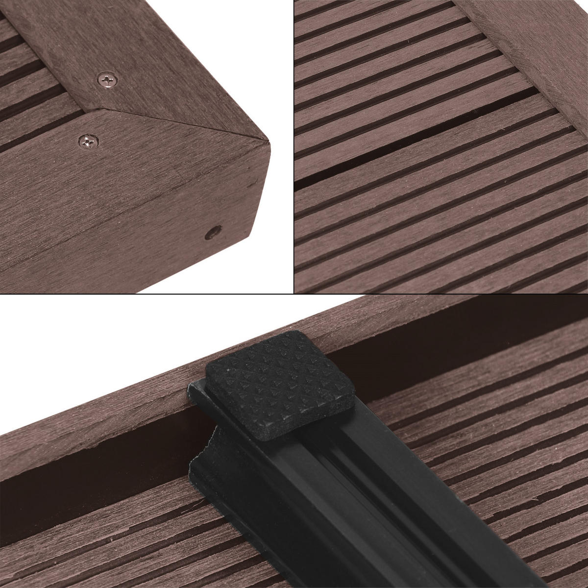 BODENELEMENT FÜR SOLARDUSCHE - Braun, Holzwerkstoff (63/5.5/101cm) - ML-DESIGN