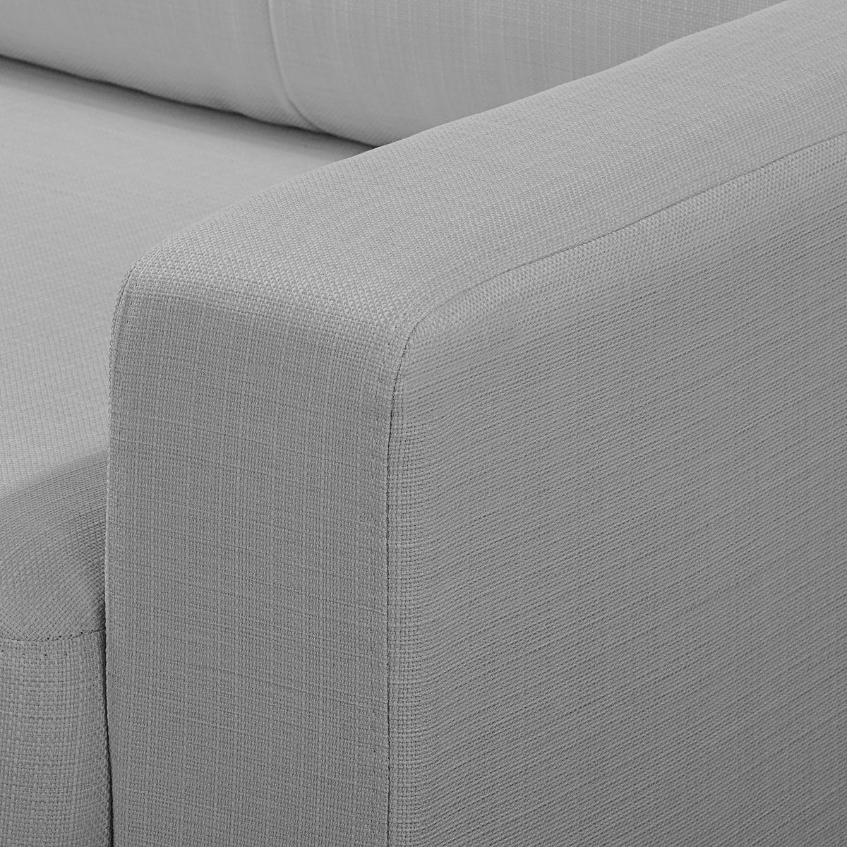 3-SITZER SOFA - Strukturstoff - Grau, Textil (198/88/90cm) - home24