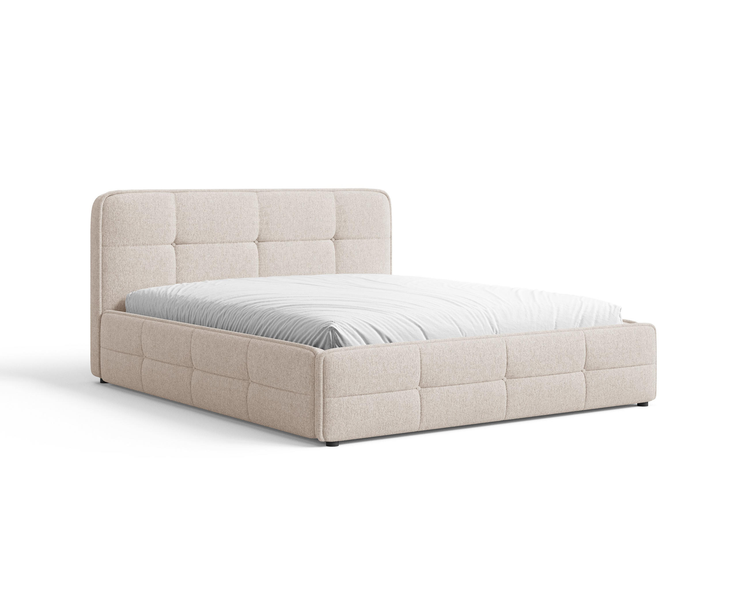 POLSTERBETT 17 160 x 200 cm – Aragon – Bett mit Federmechanismus und Stauraum - Beige, Holz (160/200cm) - ROYAL24_MARKT