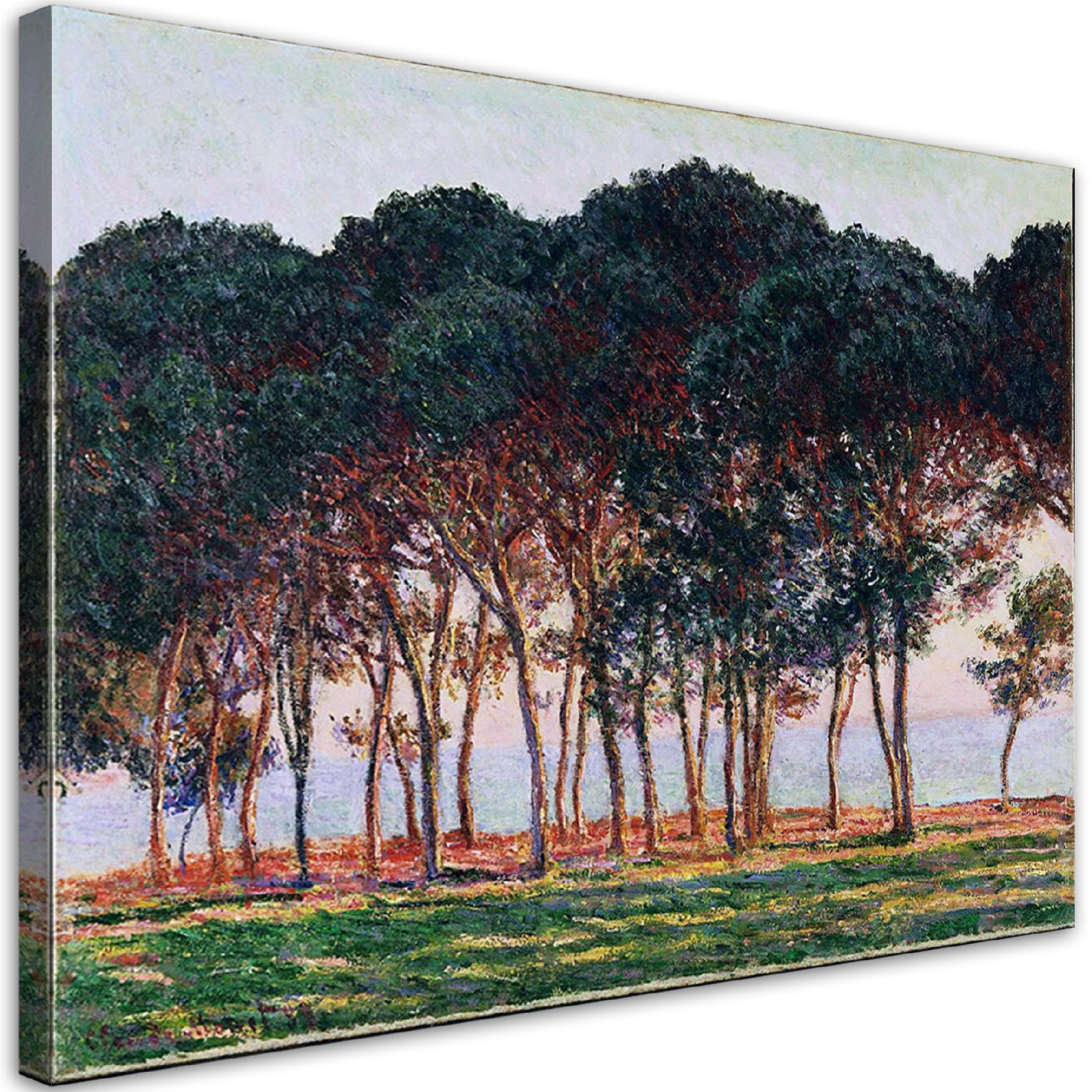 WANDBILD unter den kiefern claude monet - Multicolor, Textil (60/40cm) - Feeby