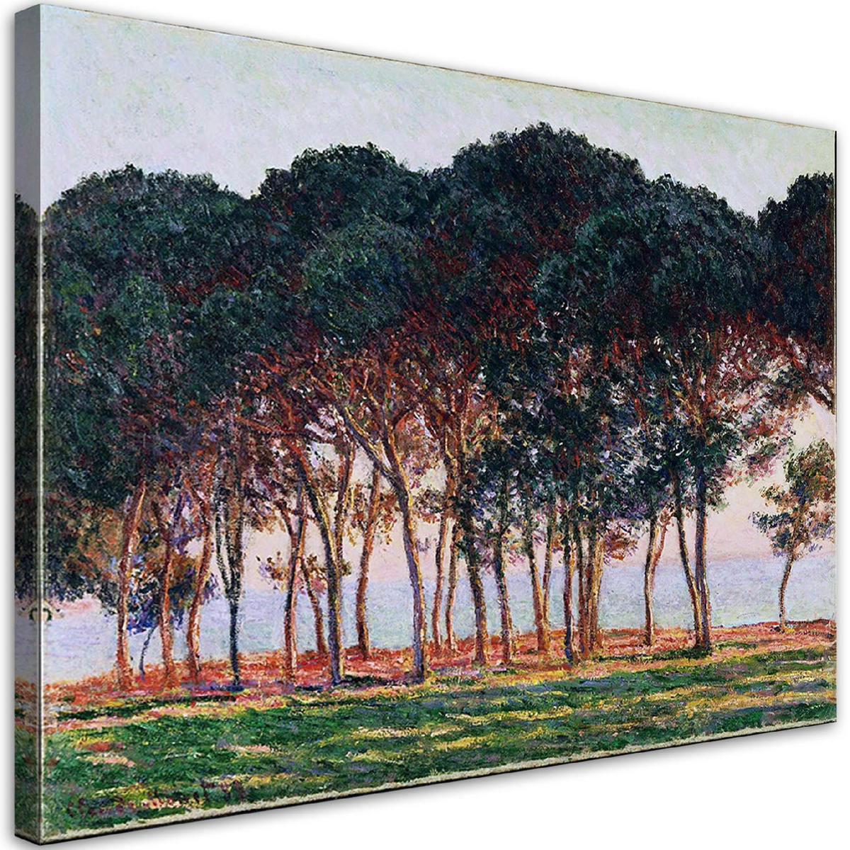WANDBILD unter den kiefern claude monet - Multicolor, Textil (60/40cm) - Feeby