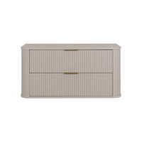 BADEZIMMERSCHRANK, Kaschmir + Goldener Griff, 41,5 x 100 x 51,7 cm - Kaschmir/Goldfarben, Holzwerkstoff/Kunststoff (100/51.7/41.5cm) - 3XE LIVING
