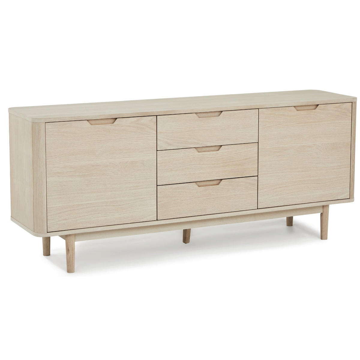 SIDEBOARD Eiche massiv - Eichefarben, Holz (180/75/45cm) - Furnhouse