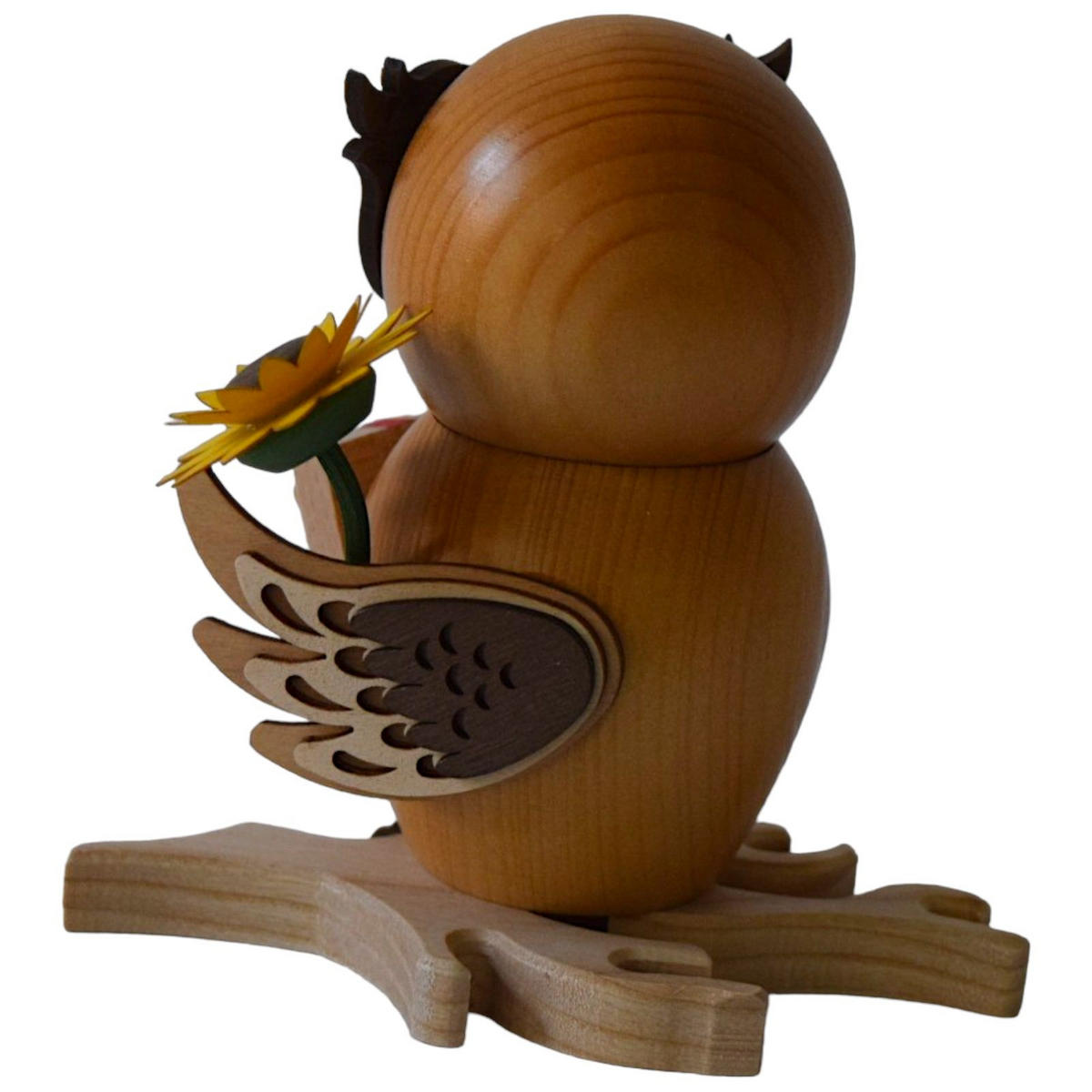 RÄUCHERFIGUR Eule Gratulant 15 cm - Multicolor, Holz (10/15/10cm)