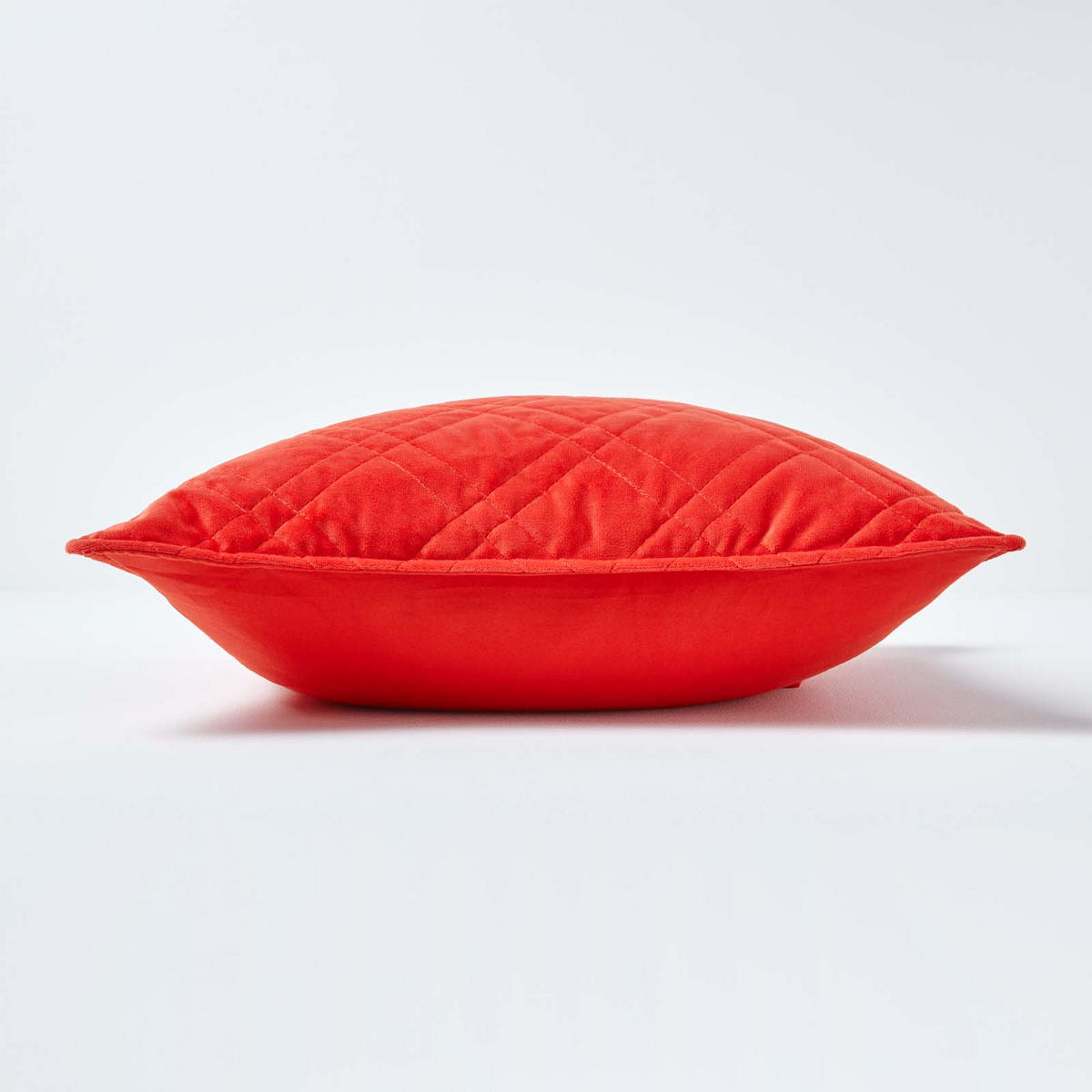 KISSENHÜLLE Samt gesteppt, Paragon Diamond 45/45 cm - Orange, Textil (45/45cm) - Homescapes