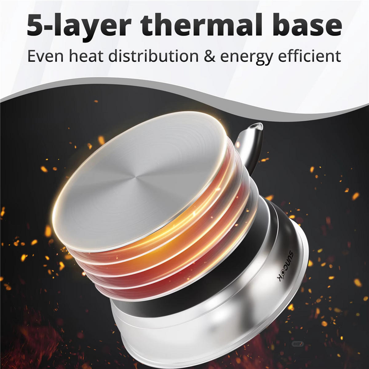 BRATPFANNENSET 3-teilig Induktion Antihaft Edelstahl 20/24/28 cm - Silberfarben, Metall - Kaket