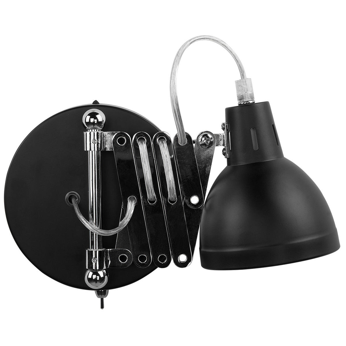 WANDLEUCHTE Harrington 46/11/15 cm - Schwarz, Metall (11/15/46cm) - Beliani