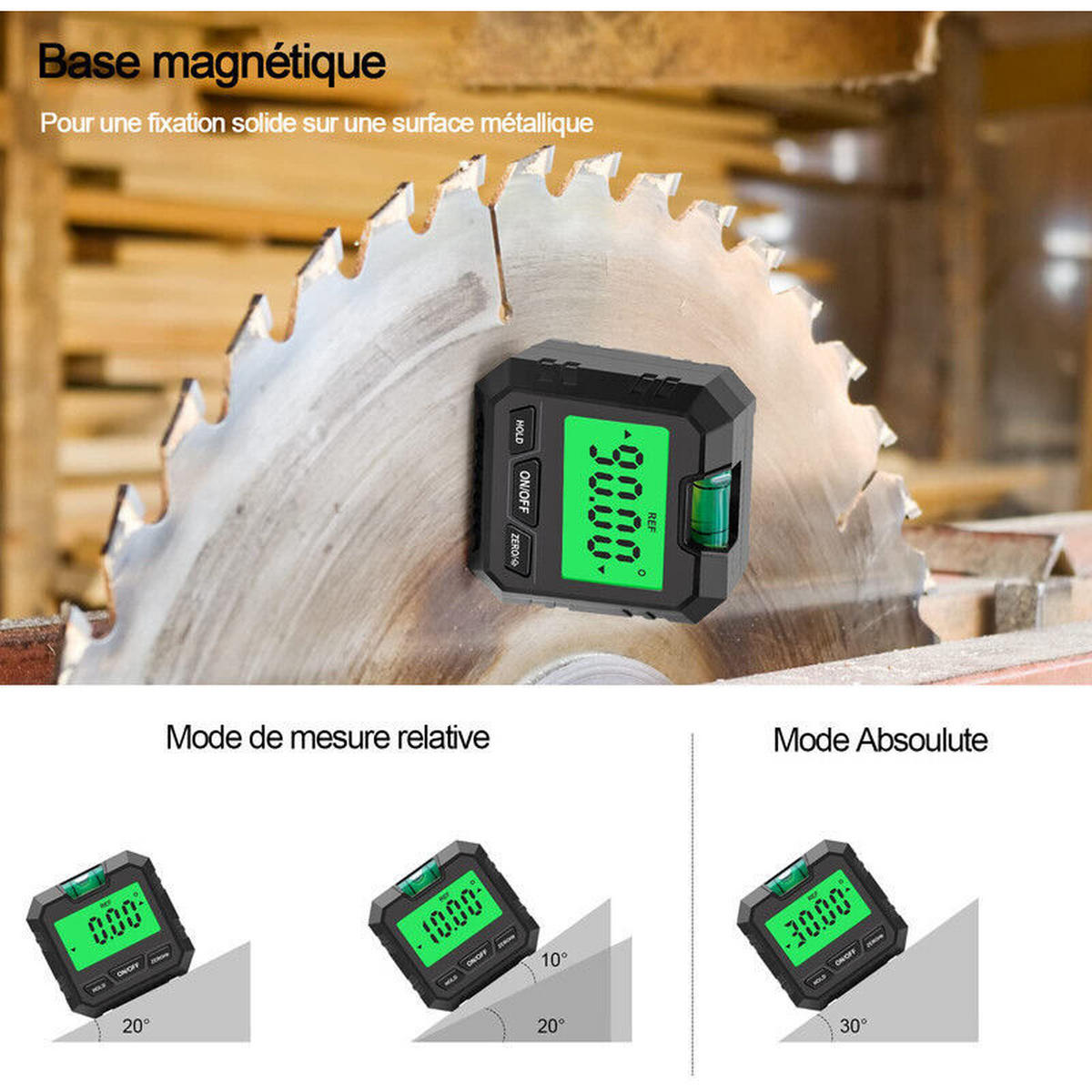 NIVEAU – Geeignet für die Holz-, Bau- und Automobilindustrie - Schwarz, Kunststoff (6/3/5.5cm) - DCA