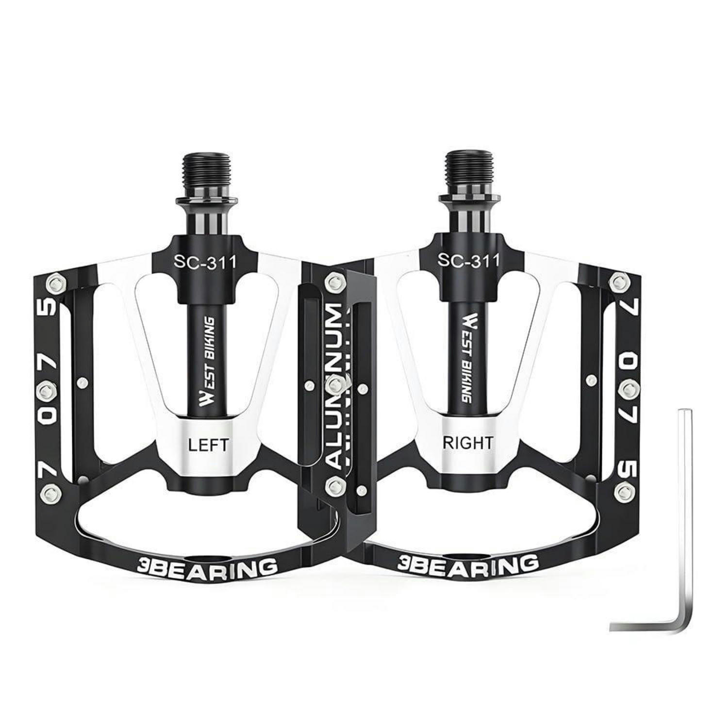 FAHRRADPEDALE Aluminium Schwarz 120 mm - Schwarz, Metall (10/1.7/12cm)
