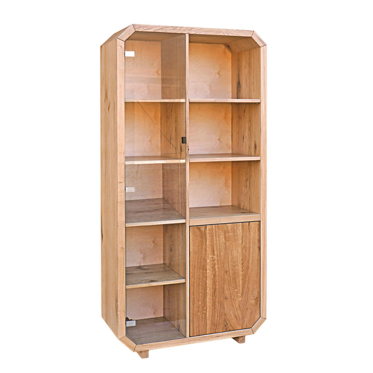 BÜCHERREGALSTÄNDER für das Wohnzimmer OMNIS - Eichefarben, Holz (90/190/40cm) - Rawood Furniture