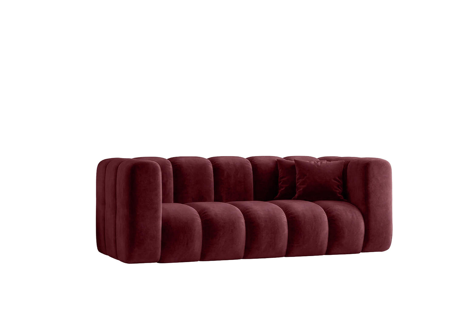 Kaiser Möbel Sofa Dunkelrot 197x70x89 cm