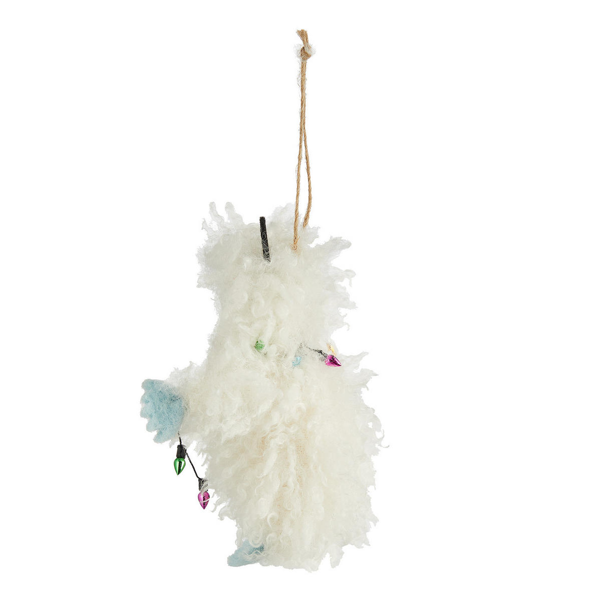 BAUMANHÄNGER Hang On Yeti Mit Lichtern - Weiß, Textil (6/14/8cm) - Butlers