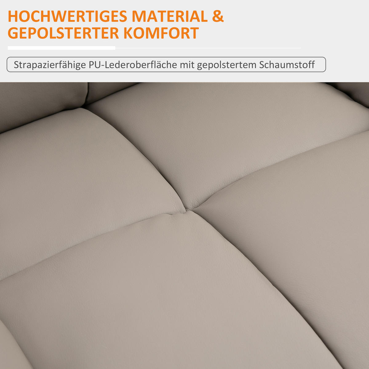 MASSAGESESSEL Elektrisch Fernsehsessel mit Liegefunktion 8 Massagepunkte Grau - Grau, Kunststoff/Metall (99/99/94cm) - HOMCOM