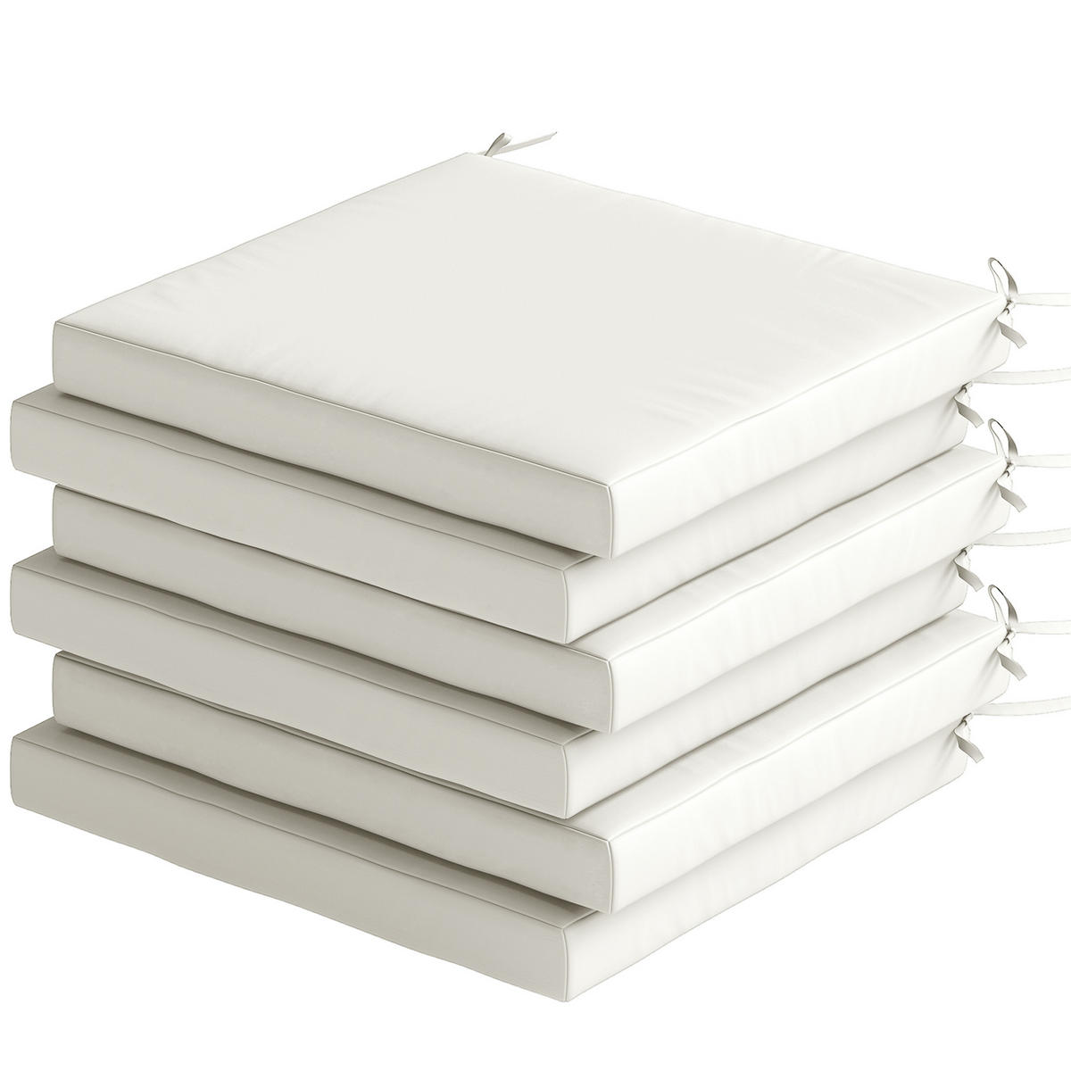SESSELAUFLAGEN Creme 6 Stück - Beige, Kunststoff (42/7/46cm) - GiPP